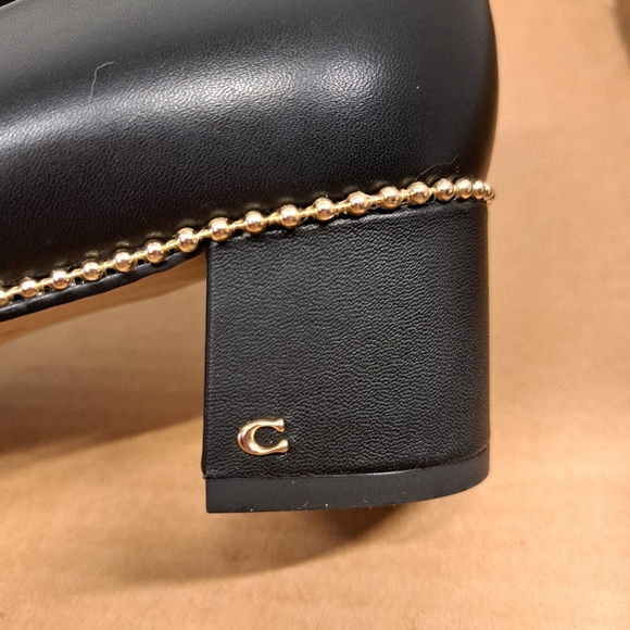 COPY - Coach WILLA 45 Black LEATHER Pointed ToeHeels Pumps  US Size 8 New  With… - Picture 13 of 16